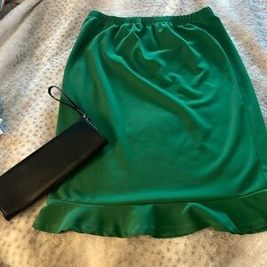 SHEIN green fishtail skirt